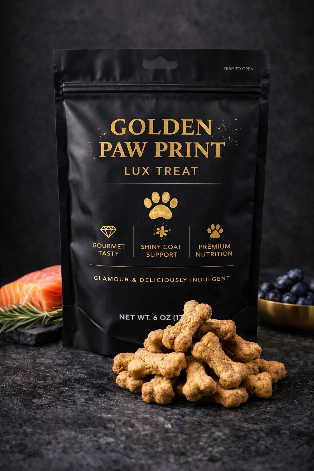 PMP-Golden Paw Print Lux Treats